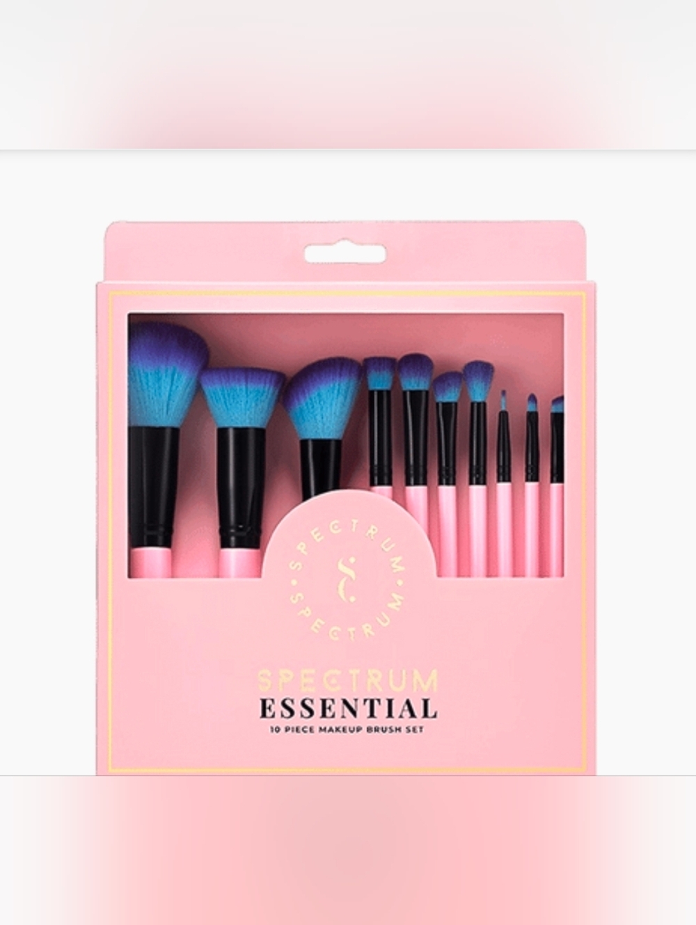 Spectrum Essential 10-Piece Makeup Brush Set - Pink & Blue - Picture 7 of 7